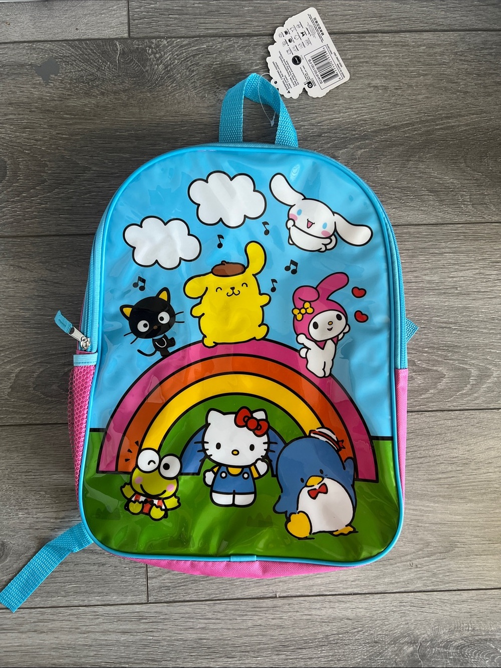 Sanrio Rainbow Friends Kids Backpack - Blue Pink